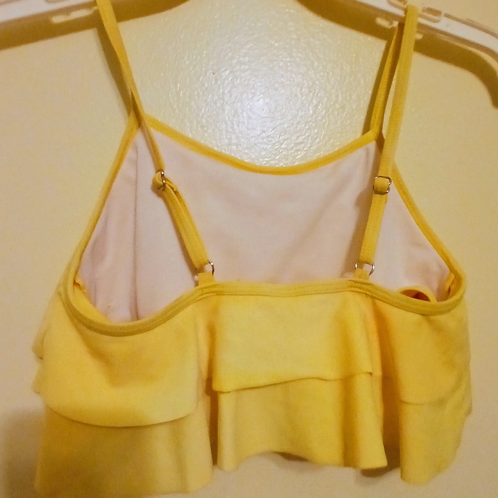 Yellow Ruffled Bikini Top - Picture 2 of 3